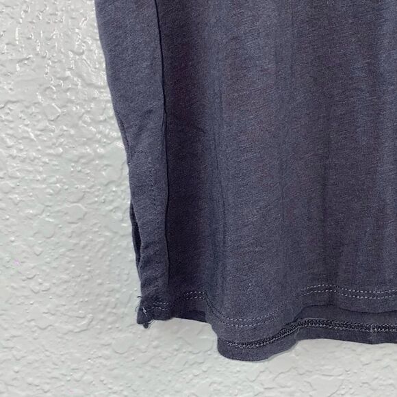 Ces Femme Womens Stretch Stars Print Sleeve Round Neck Pullover Top Navy Size L - Picture 3 of 6